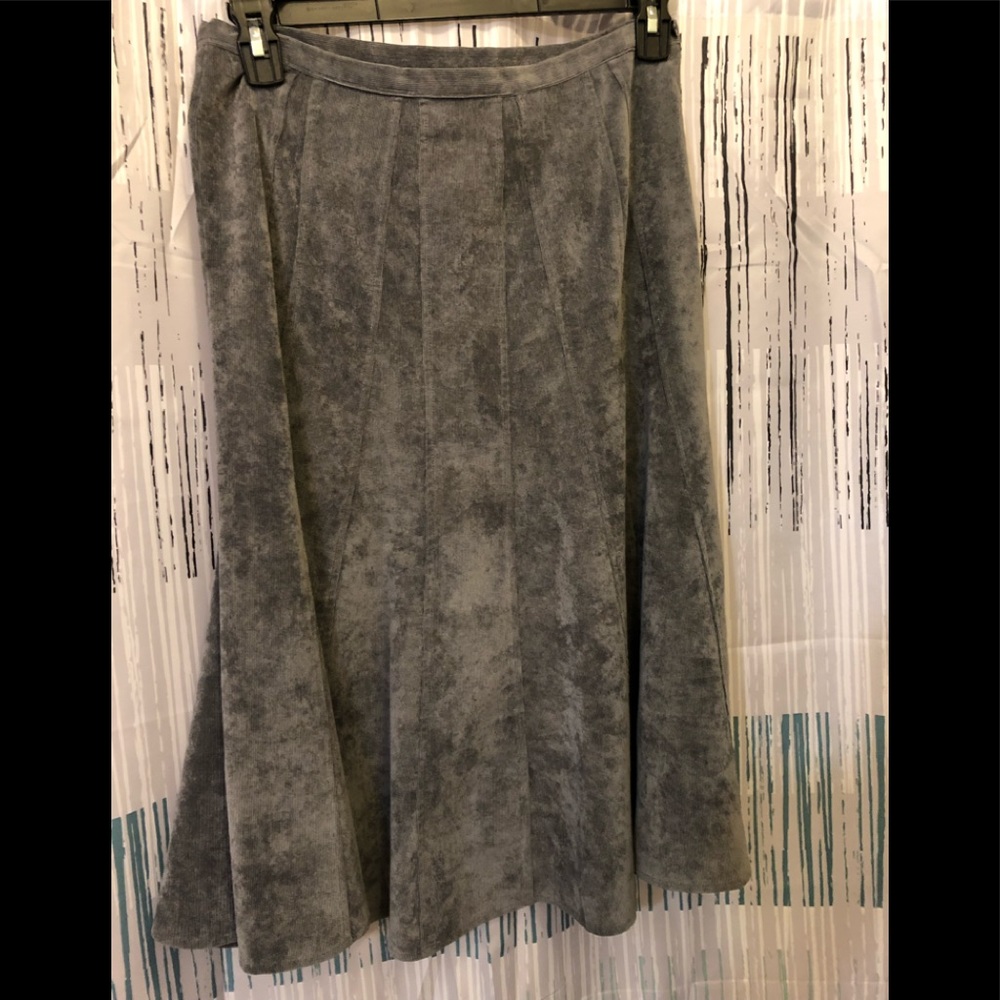 Beautiful gray corduroy flare skirt